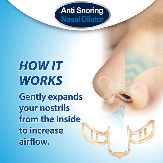 Easy Breath Nasal Dilator – Anti-Snoring Silicone Nose Clip for Better Sleep & Improved Breathing