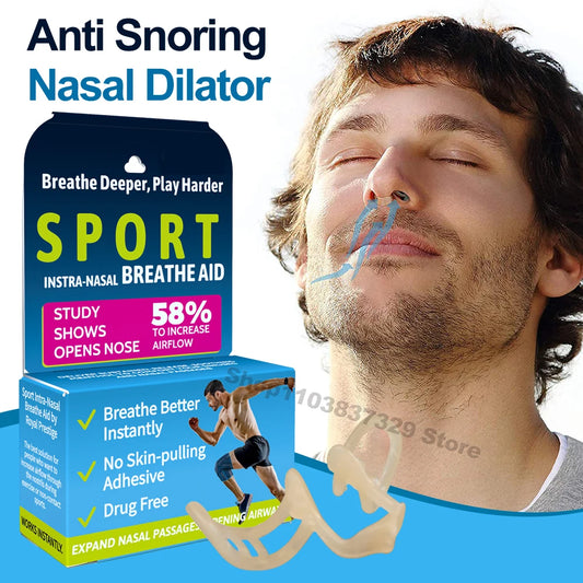 Easy Breath Nasal Dilator – Anti-Snoring Silicone Nose Clip for Better Sleep & Improved Breathing